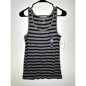 GAP Womens L Blue And Green Stripped Tank